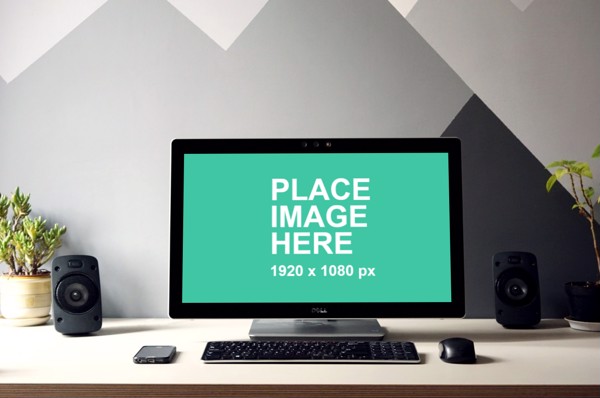 Dell PC monitor mockup