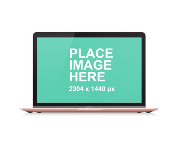 Front view Rose Gold MacBook