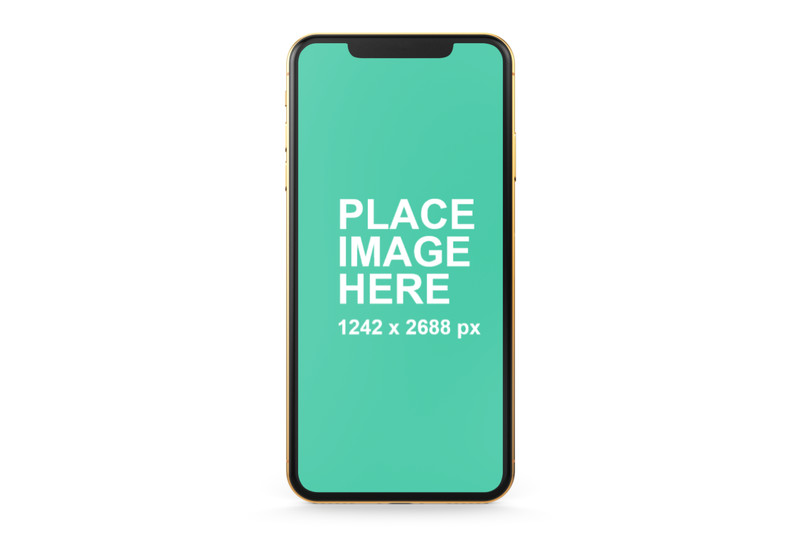 Gold iPhone XS Max mockup