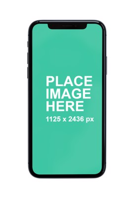 Frontview iPhone X mockup
