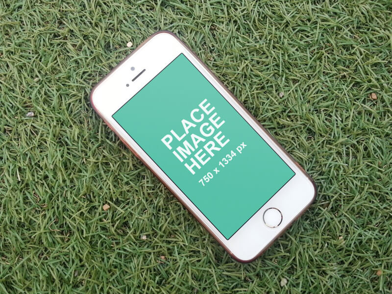 iPhone on grass