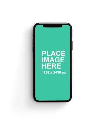 Front view of iPhone X