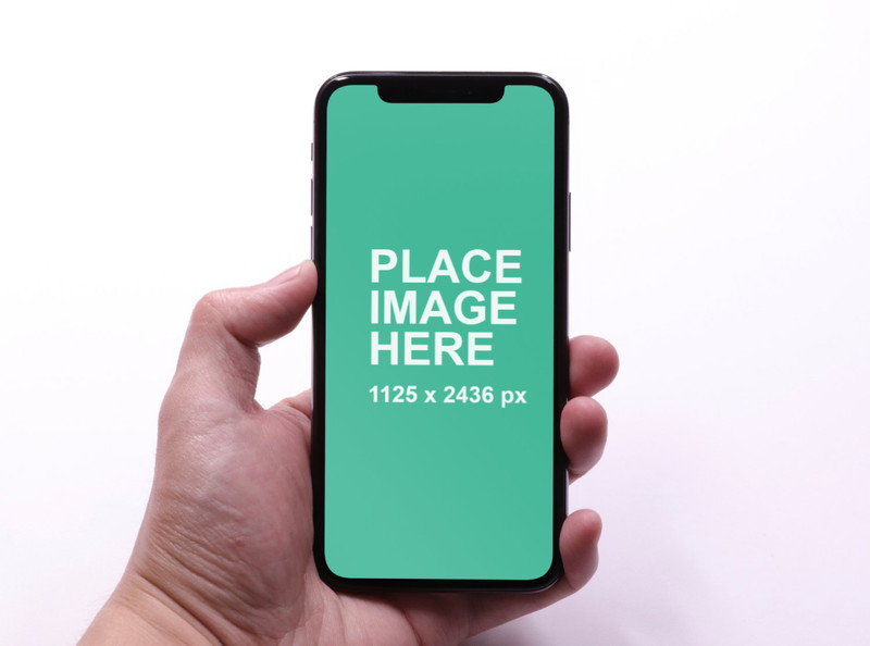 Man holding iPhone X