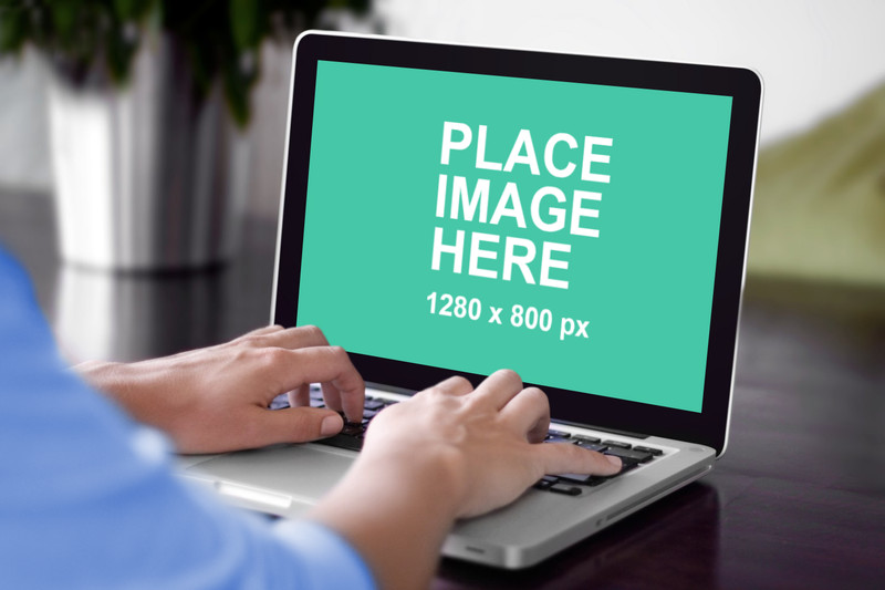 Woman working on laptop