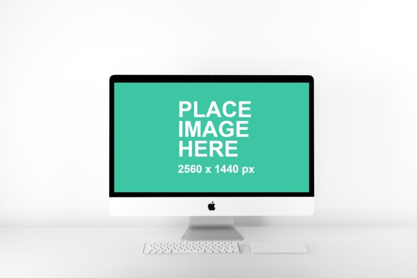 Clean iMac mockup