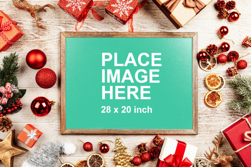 Xmas themed board mockup